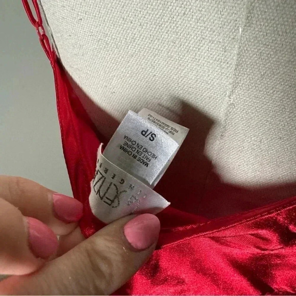 La Senza Y2K lace up sides satin slip dress S - Picture 7 of 7